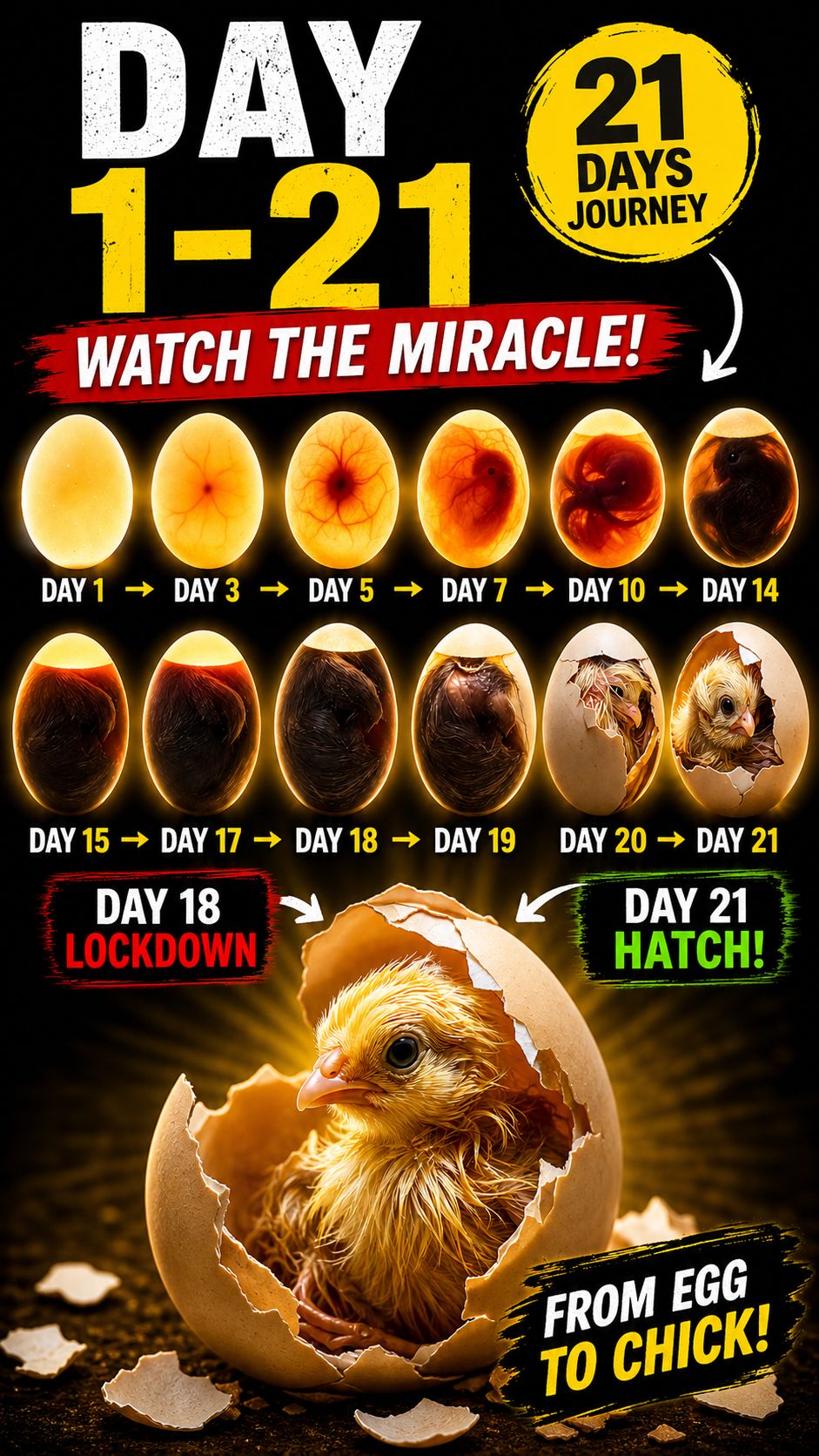 chicken egg candling day 1–21