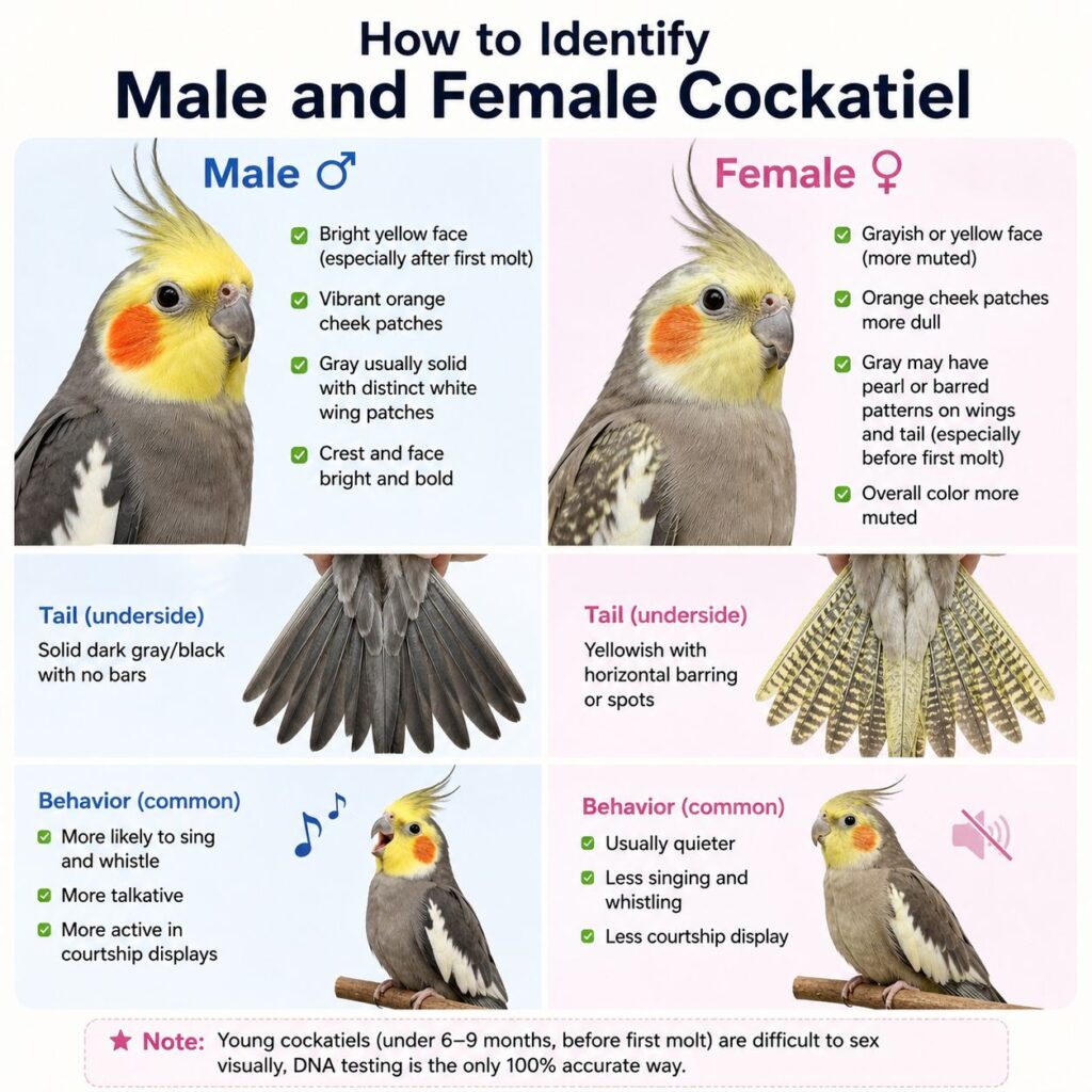 how to identify male and female cockatiels (a simple guide for bird lovers)